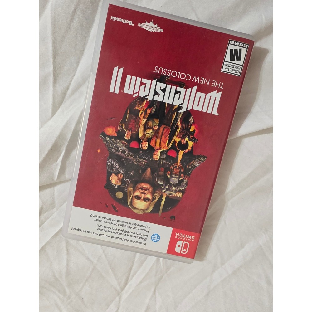Wolfenstein II The New Colossus Nintendo Switch‎ Bethesda Action FPS Game Case